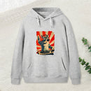 Rock Music Cat Vintage Geek Hoodie